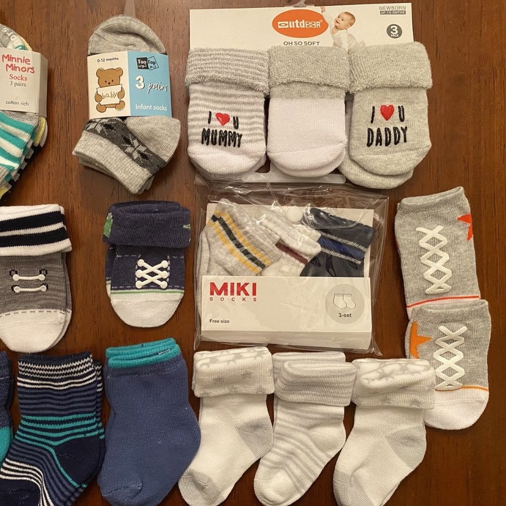Baby Boy 0-3 3-6 Months Socks Bundles - Picture 2 of 2